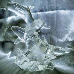 Lenox Crystal Clear Dolphin Art Glass